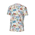 thumbnail image 6 of Wukai Stamp Print Men's Short-Sleeved Mesh T-Shirt,Quick-Dry Short Sleeve Workout T-Shirt-4X-Large, 6 of 8
