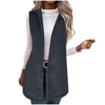 thumbnail image 3 of Women's Hooded Sleeveless Vest Jacket Coat Blouse Printed Top Casual Daily Wear Vacation Travel Streetwear Fashion Essential Gift for Women | Sopatenor,Black XL, 3 of 9