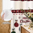 thumbnail image 2 of No Hook Shower Curtain with Built-in Rings - Merry Christmas Washable Waterproof Fabric Bathroom Curtains for Hotel,Rentals, Stall 36 X 78 Inch , Rustic Buffalo Plaid Xmas Balls Farmhouse, 2 of 9