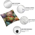 thumbnail image 4 of WERPE  Easter Pillow Case Colorful Eggs Flowers Leaves Polka Dot Circles On Eggshell Pillow Cover Decorative Square Cushion Accent &nbsp;2pc, 4 of 6