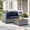 Navy Blue, variant on Ebello 5-Piece Modular Conversation Set, Outdoor Patio Sectional Sofa with Glass Coffee Table, Rattan Garden Furniture, GLG(Light Gray)