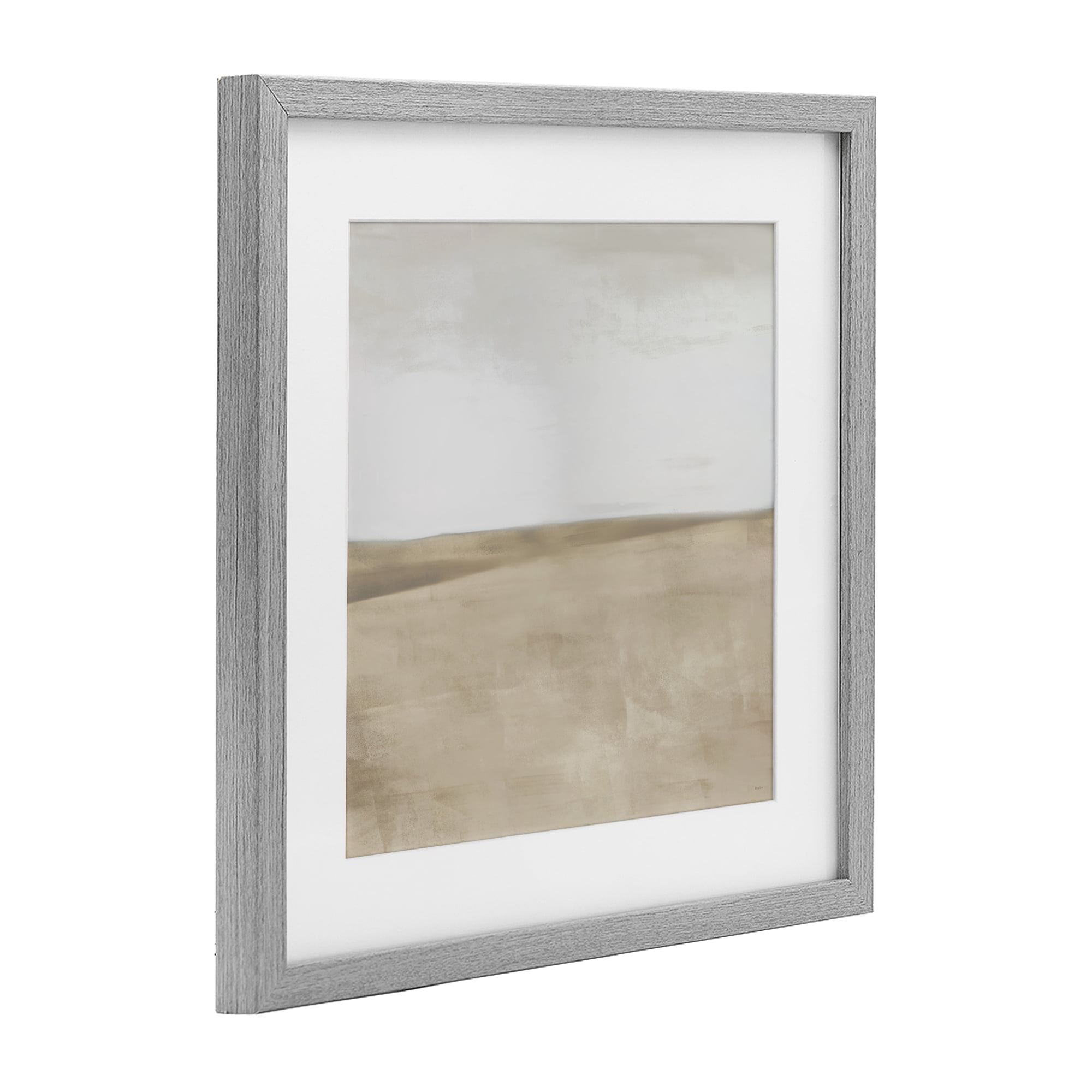 Stupell Industries Muted Smooth Hills Gray Framed Print Under Glass, design by Dan Meneely