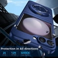 thumbnail image 6 of Dteck for Samsung Galaxy Z Flip 3 Case with 360° Rotatable Magnetic Ring Stand, Compatible with Mag-safe, Slim Thin Matte PC Shockproof Protective Phone Case for Women Men,Royalblue, 6 of 11