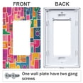 thumbnail image 3 of Yayeee Rocker Switch Wall Plate 3-Gang 6.5"x4.6" Home Decorative Outlet Cover, Art Map, 3 of 6