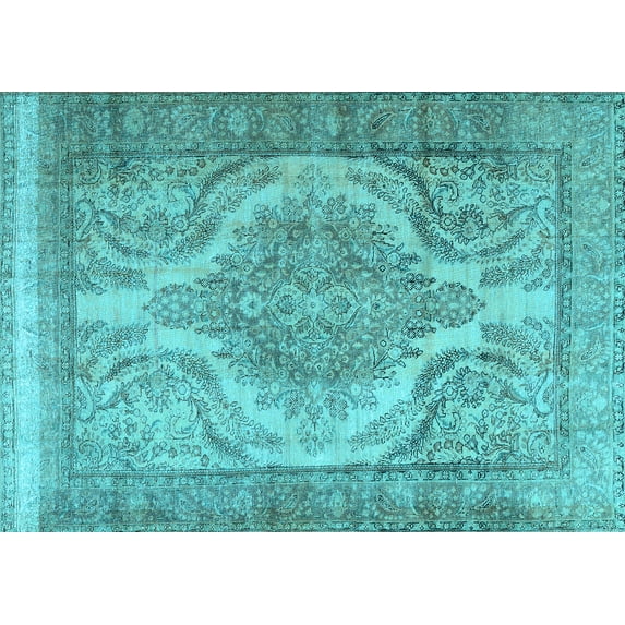 Ahgly Company Indoor Rectangle Persian Light Blue Traditional Area Rugs, 2' x 5'