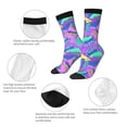 thumbnail image 4 of Honeii Disco Roller Skates Print Adult Socks,Crew Socks,Casual Calf Socks,Daily Wear Socks for Men & Women, Perfect for Sports, Casual and Everyday Use, 4 of 6