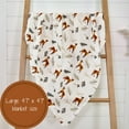 thumbnail image 4 of LollyBanks Baby Muslin Swaddle Blanket- Deer-100% Muslin Cotton - 47"x47" - 1 Pack, 4 of 7