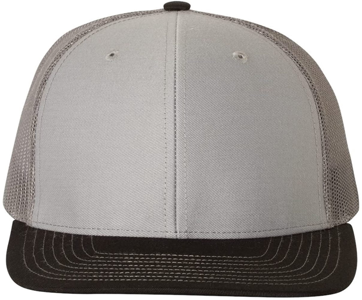 Trucker Cap Snapback Hat, Grey/Charcoal 
