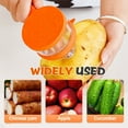 thumbnail image 6 of Peeling Knife With Storage Boxs, New with Box Storage Kitchen Special Fruit Peeler, Double sided Stainless Steel Peeler, Fruit Vegetable Peeler with Container (1PC Orange), 6 of 8