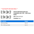 thumbnail image 2 of Exhaust Manifold Gasket Set - Compatible with 1996 - 2004 Isuzu Rodeo 1997 1998 1999 2000 2001 2002 2003, 2 of 2