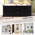 thumbnail image 7 of Wulawindy Storage Bench with 2 Drawers and 2 cabinets, Shoe Bench with Removable Cushion for Living Room, Entryway, 7 of 7