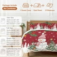 thumbnail image 6 of Christmas Snowman Comforter Set Queen Size, Classic Winter Christmas Tree Red Soft Bedding Set for Man Woman, 4 Pieces Duvet Cover Set with Fitted Sheet, 2 Pillowcases, 6 of 9