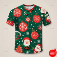thumbnail image 1 of Camiseta con estampado de Feliz Navidad en 3D para hombre, camisetas informales de manga corta, camisetas gráficas de Navidad Unisex, ropa para hombre, Tops, nueva moda, 1 of 5