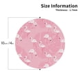 thumbnail image 3 of Balery 4 Pcs Pink Flamingos And Flowersleather Coasters Set, Drink Table Cup Coasters For Living Room Kitchen Coffee Decor, 3 of 9