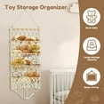 thumbnail image 2 of Maytalsory Kids Toy Hammock Storage Solution Bohemian Style Wall Decor Stuffed Toy Storage Hammock 4-Layer B, 2 of 6