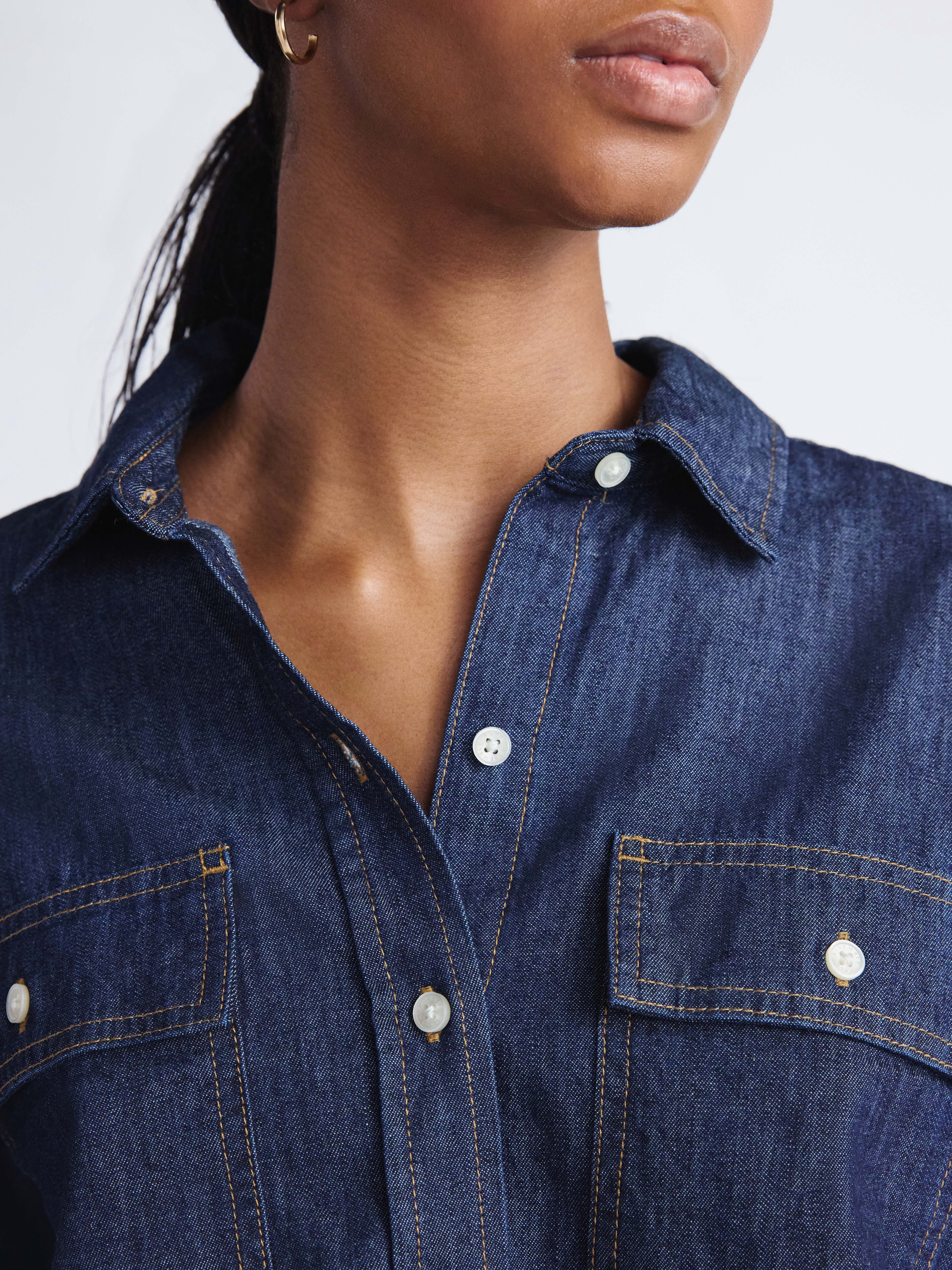 LS CROP UTLTY SHIRT