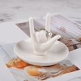 thumbnail image 3 of 1 Pcs Ceramic Jewelry Display Tray, Hand Ring Holder, Ceramic Jewelry Holder Dish Trinket Tray for Rings, Earrings, Necklace Organizer, Engagement, 3 of 9