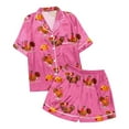 thumbnail image 4 of XIAONU Womens Thanksgiving Pajama Set Short-Sleeve Top & Shorts Sleepwear Comfy Casual Home Wear Set, 4 of 4