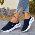 thumbnail image 4 of Womens Shoes, Shoes for Women, Walking Shoes, Women Shoes, Office Shoes, Air-Cushion Slip-On Walking Shoes, Orthopedic Diabetic Slippers, With Arch-Support for Women, Dark Blue 6.5, 4 of 5