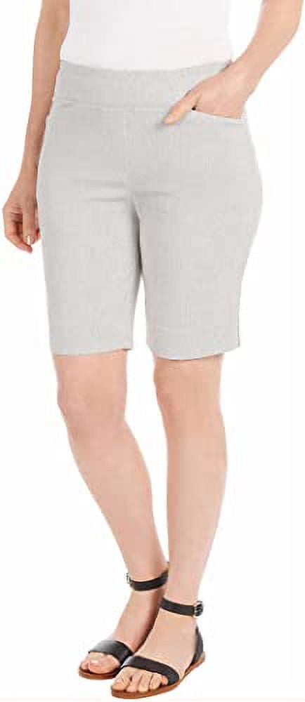 Hilary Radley Ladies' Stretch Bermuda Shorts Size: M, Color: Off-White ...