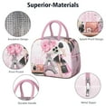 thumbnail image 4 of Pink Lunch Bag for Women Reusable Insulated Lunch Bags, Leakproof Cooler Food Lunch Tote Bag, Large Capacity Cute Lunch Box for Work School Travel Picnic, 4 of 7