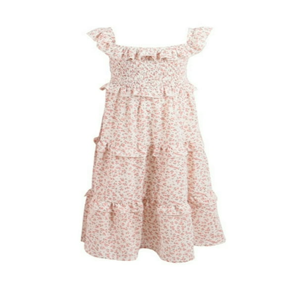 Mother Daughter Matching Dress Ruffled Floral Boho Sleeveless Dress