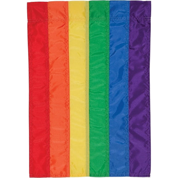 In the Breeze 3612 — Rainbow Garden Flag, Colorful Garden Accent, Pride Decoration