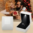 thumbnail image 7 of Shoreew Engagement Ring Box Jewelry Container with LED Light Storage Magnet Design Compact Portable Jewelry Gift Box Wedding Party Supplies, 7 of 7