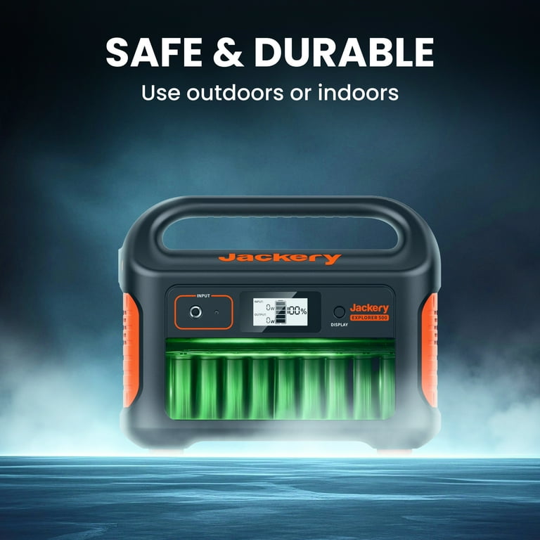 Jackery Explorer 500, 518Wh Solar Generator, Lithium Battery Pack