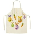 thumbnail image 2 of BotaniNest Easter Series Household Printing Linen Apron Kitchen Multi Function Apron Funny Personality Creative Apron, 2 of 6