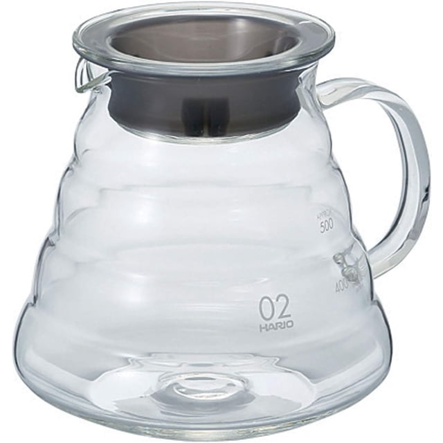 Cafetera Hario V60 Glass Grange, 800 ml, resistente al calor, transparente