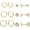 Gold, variant on Dainty 6 Pairs Surgical Steel Earrings Sets for Multiple Piercing, Lightweight 14K Gold Plated Small Huggie Hoop Earrings, Flat Back Tiny Ball CZ Stud Earrings for Cartilage, Helix, Lobe