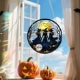 thumbnail image 6 of PPKVUFD Halloween Witch Themed Ornaments, Acrylic Stained Glass Window Hanging Sun Catcher Decor, Charming Witch with Hat Gothic Halloween Wall Pendant Decor for Home Holiday Party, 6 of 7