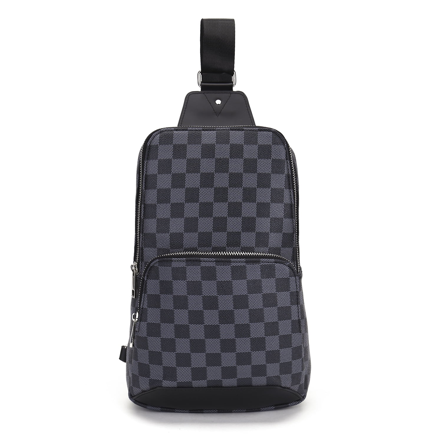 checkered messenger bag