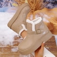 thumbnail image 1 of Xucatan Women's Fuzzy Ankle Boots, Plush Faux Fur Lined Winter Short Booties for Women, Slip-On Warm Indoor Outdoor Bootie Shoes Gift, 1 of 7