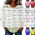 thumbnail image 3 of Wovilon Summer Casual V Neck Striped Blouse for Women, 3/4 Ruffle Sleeve Button Down Front with Pleated Detail, Relaxed Fit Everyday Vacation Outfit, 3 of 6