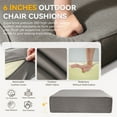 thumbnail image 3 of Unnifurnzi Patio Chair Cushions Set of 11-22 x 24 x 6 Inch Outdoor Furniture Cushion with Water Resistant & Removable Cover Outdoor Chair Cushion for Outdoor Furniture Sofa Couch-Gray, 3 of 7