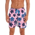 thumbnail image 5 of New Boys Mens Swimming Trunks Swim Shorts Board Shorts With Pockets Print Swimwear Beachwear Underwear Swimsuit Beach Pants Casual Quick Dry Bathing Suit Surfing Pink Floral XXL, 5 of 8