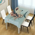thumbnail image 6 of WOBOGO A Shark Full Of Flowers Square Tablecloth 60×120in Polyester Fabric Tablecloth Washable Dust Resistant Wrinkle Resistant, 6 of 9