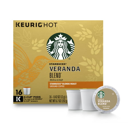 Starbucks Veranda Blend Blonde Roast Single Cup Coffee for Keurig Brewers, 1 Box of 16 (16 Total K-Cup