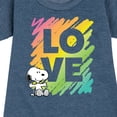 thumbnail image 3 of Peanuts - Rainbow Love Scribble - Toddler & Youth Girls Fleece Dress, 3 of 6