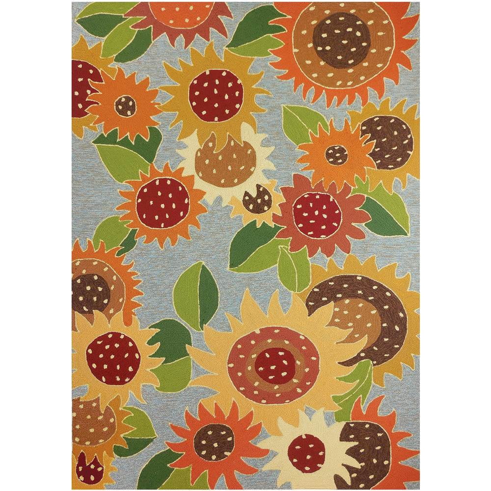 Sunflower Impression Rug in Multicolor (5 ft. L x 3 ft. W (8 lbs