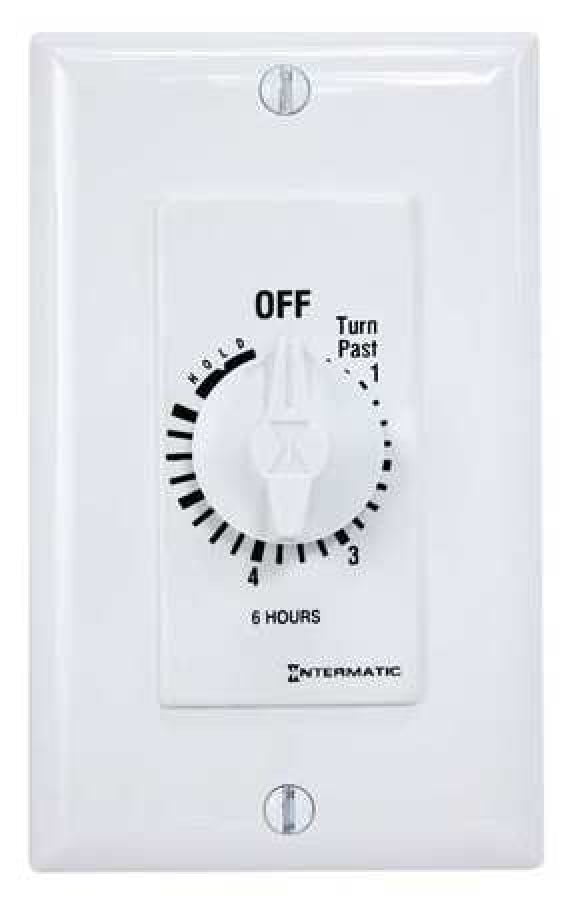 Intermatic FD32H 2-Hour Spring-Loaded Wall Timer for Lights and Fans Ivory