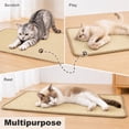 thumbnail image 4 of shuaien Cat Scratcher Mat 23.6"x15.7" Natural Sisal, Anti-Scratch Pad for Carpet & Sofa Protector, Horizontal Floor Scratching Rug with Sticky Tapes for Trimming Claws & Repairing Post, 4 of 8