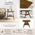 thumbnail image 3 of Roundhill Furniture Arona Mid-Century Modern Wood 3 Piece Coffee Table Set, 3 of 6