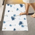 thumbnail image 2 of Hawaiian Palm Trees Bathroom Rug Rectangular Bath Mat Non Slip Bath Rugs Absorbent Shaggy Bathmats for Sink Shower 16" x 24" Home Decor, 2 of 7