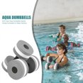 thumbnail image 4 of 2pcs Aqua Dumbbells Water Aerobics Swim Pool Float Aquatic Barbell (Grey), 4 of 8
