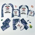 thumbnail image 3 of Navy Blue Naughty Ones Family Christmas Pajamas, Matching Set with a Modern Twist, Sizes For Whole Family, 3 of 7