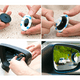 thumbnail image 3 of Espejo retrovisor de punto ciego, gran angular, redondo negro adhesivo para coche, SUV, camión y motocicleta (2 unidades), 3 of 5