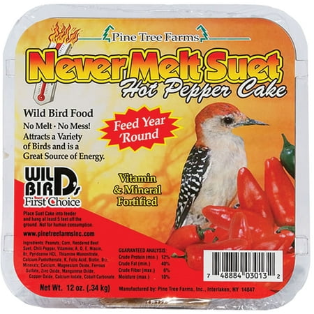- Pine Tree Farms Inc-Never Melt Suet Cake- Hot Pepper 13 Ounce